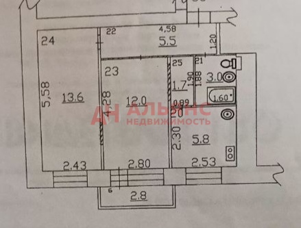 Продажа 2-комнатной квартиры, Самара, Гая улица,  34