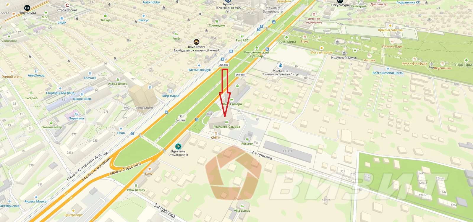 Аренда коммерческой недвижимости, 49м <sup>2</sup>, Самара, Ново-Садовая улица,  162в