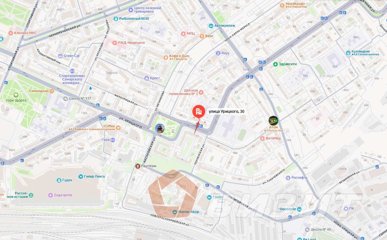 Аренда коммерческой недвижимости, 40м <sup>2</sup>, Самара, Урицкого улица,  30