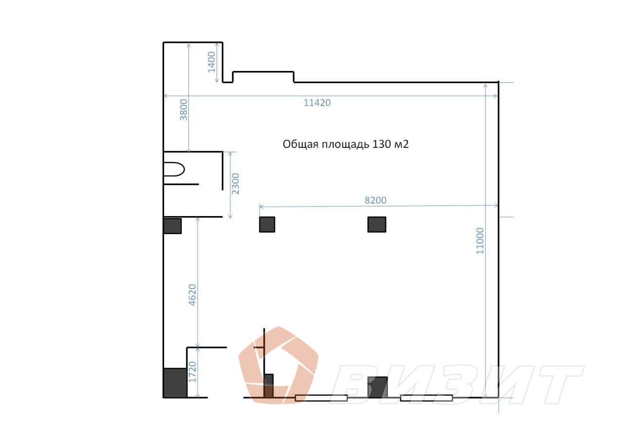 Аренда коммерческой недвижимости, 130м <sup>2</sup>, Самара, Запорожская улица,  22