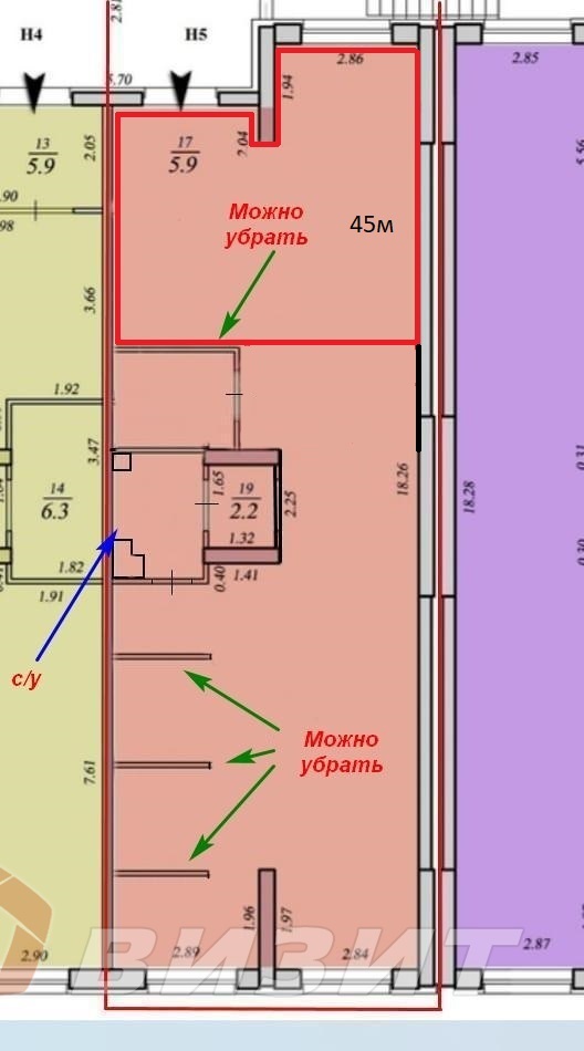 Аренда коммерческой недвижимости, 45м <sup>2</sup>, Самара, Краснодонская улица,  10А