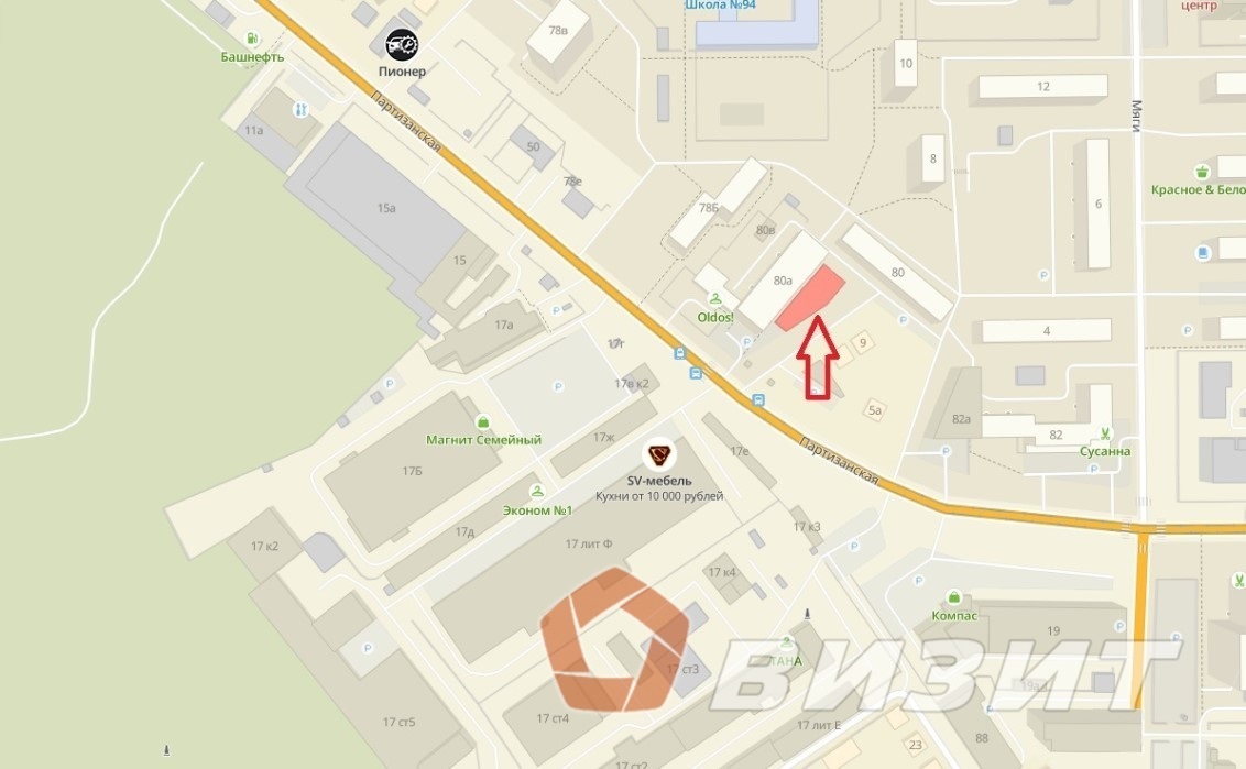 Аренда коммерческой недвижимости, 636м <sup>2</sup>, Самара, Партизанская улица,  80б