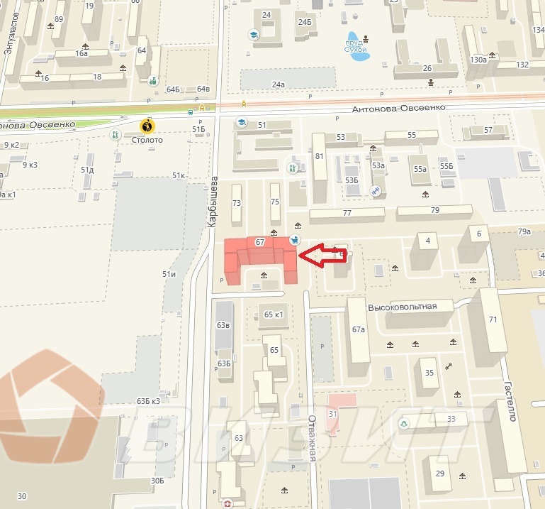 Продажа коммерческой недвижимости, 74м <sup>2</sup>, Самара, Карбышева улица,  67