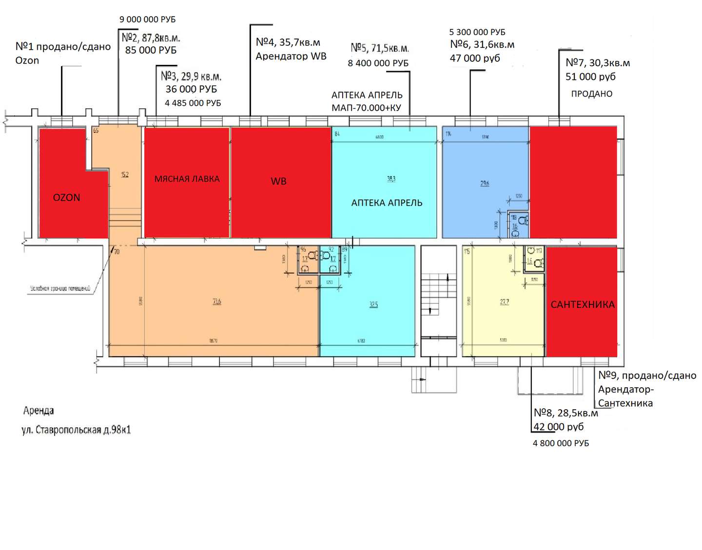 Продажа коммерческой недвижимости, 30м <sup>2</sup>, Самара, Ставропольская улица,  98к1