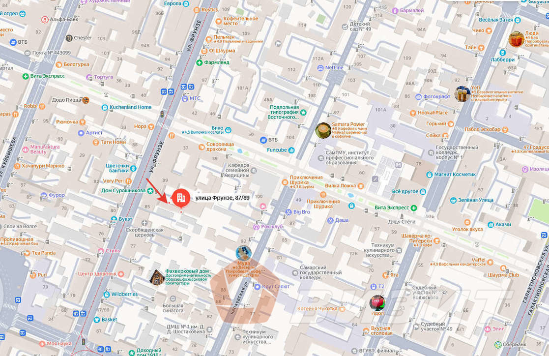 Продажа коммерческой недвижимости, 103м <sup>2</sup>, Самара, Фрунзе улица,  87-89