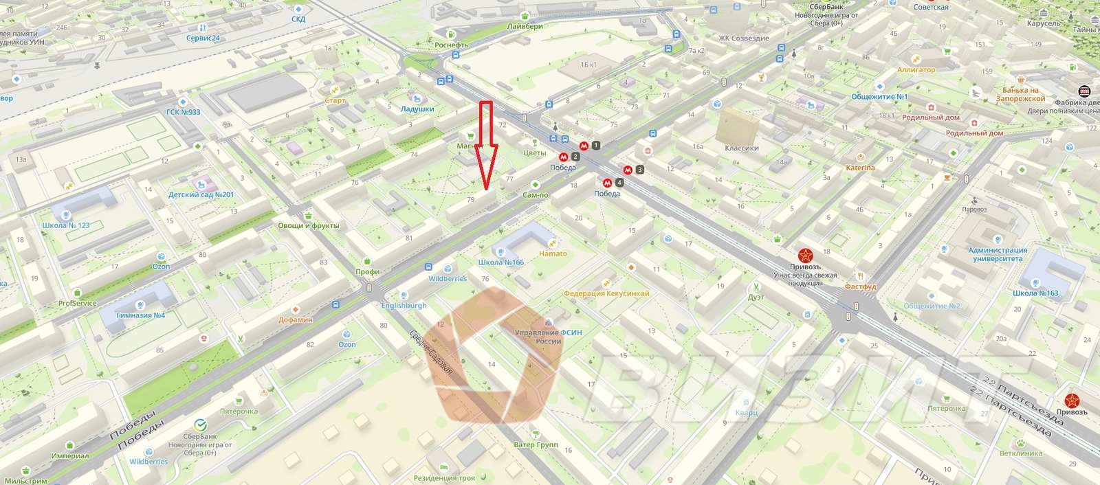 Аренда коммерческой недвижимости, 42м <sup>2</sup>, Самара, Победы улица,  79