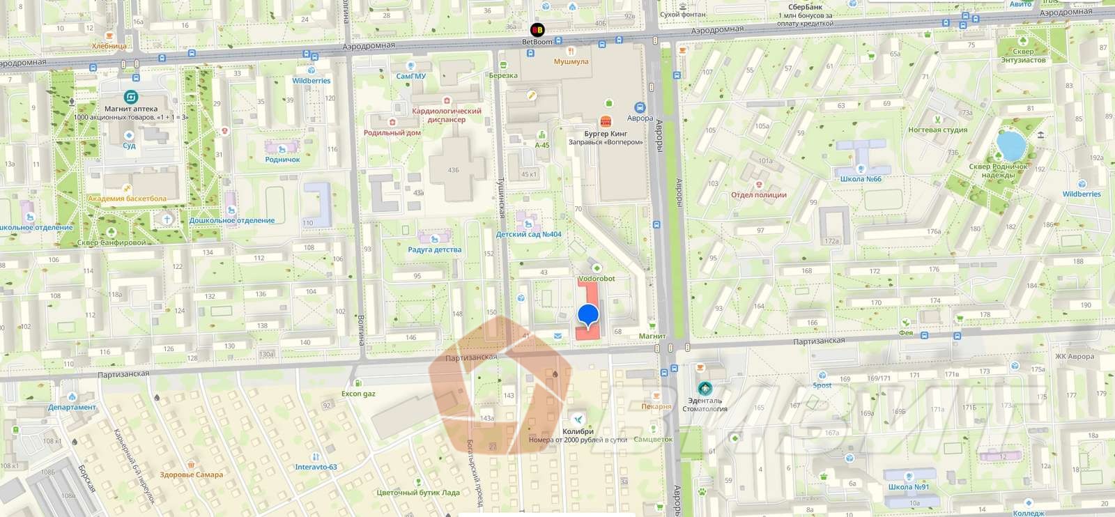 Аренда коммерческой недвижимости, 118м <sup>2</sup>, Самара, Партизанская улица,  158