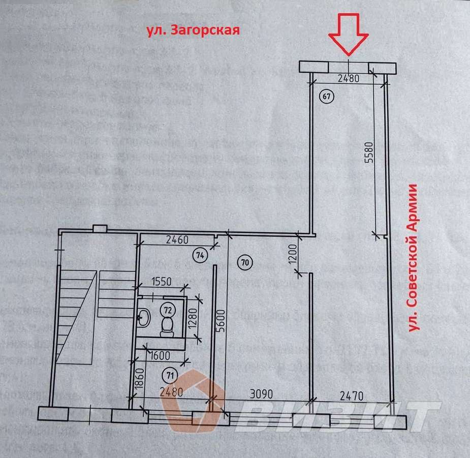 Аренда коммерческой недвижимости, 59м <sup>2</sup>, Самара, Советской Армии улица,  163