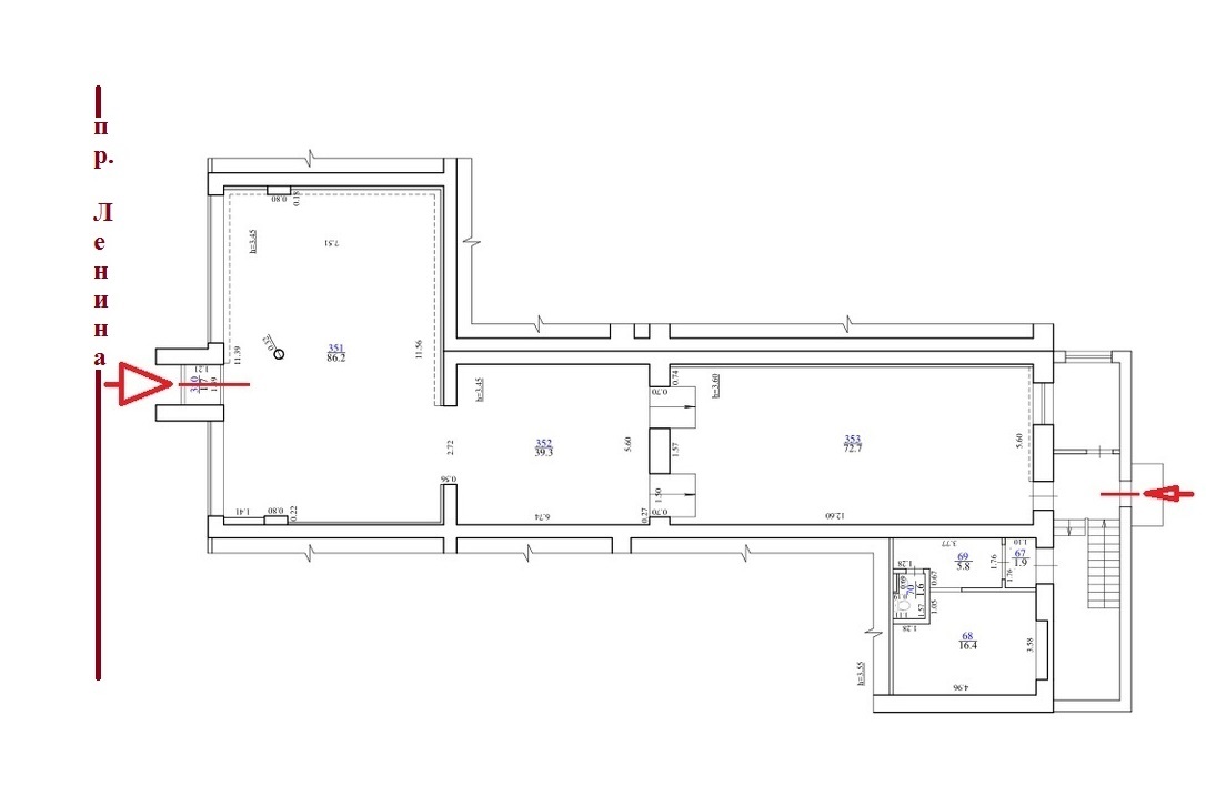 Аренда коммерческой недвижимости, 226м <sup>2</sup>, Самара, Ленина проспект,  14