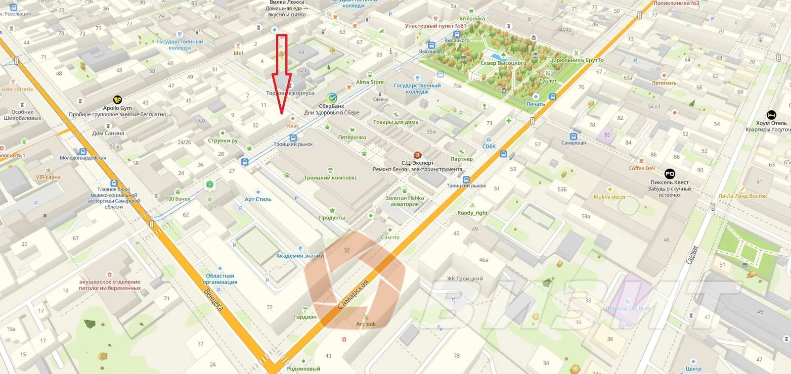 Аренда коммерческой недвижимости, 312м <sup>2</sup>, Самара, Галактионовская улица,  32