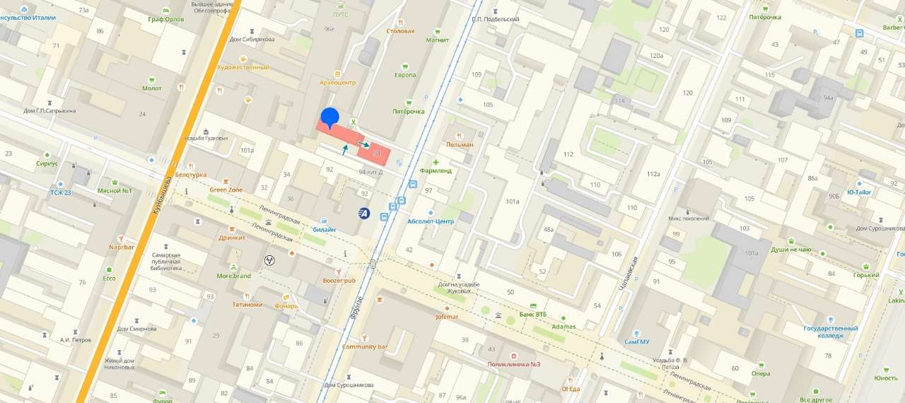 Аренда коммерческой недвижимости, 72м <sup>2</sup>, Самара, Фрунзе улица,  94в