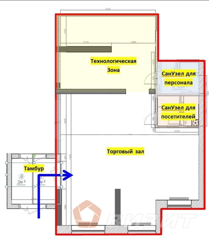 Аренда коммерческой недвижимости, 78м <sup>2</sup>, Самара, Физкультурная улица,  103а