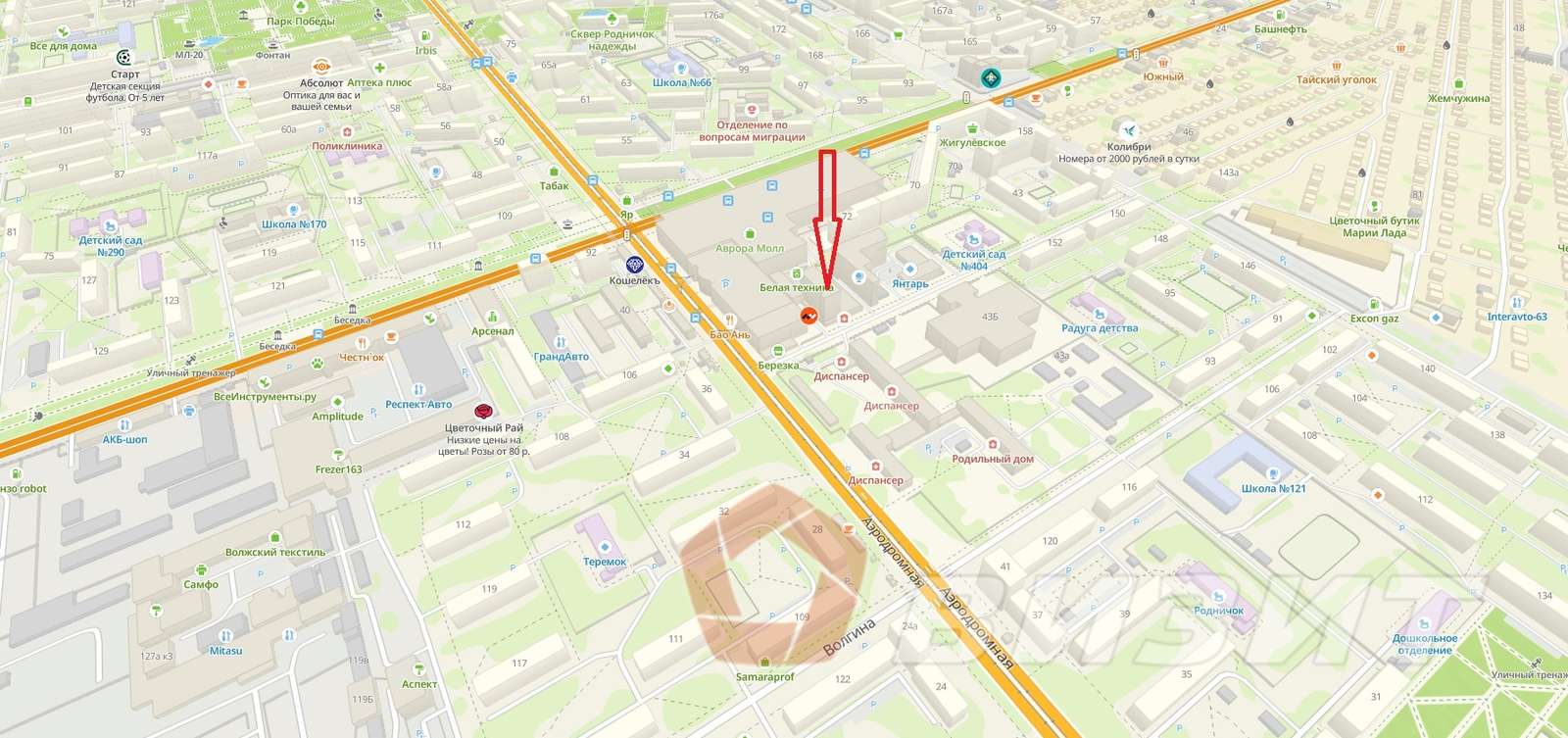 Продажа коммерческой недвижимости, 14м <sup>2</sup>, Самара, Аэродромная улица,  45