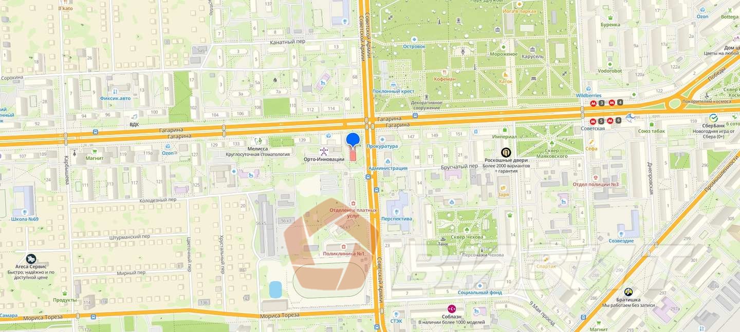 Аренда коммерческой недвижимости, 43м <sup>2</sup>, Самара, Гагарина улица,  143