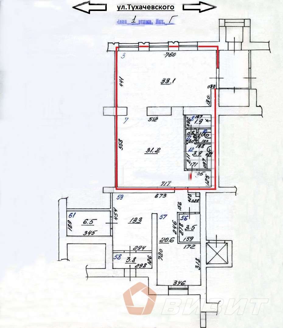 Аренда коммерческой недвижимости, 65м <sup>2</sup>, Самара, Тухачевского улица,  90