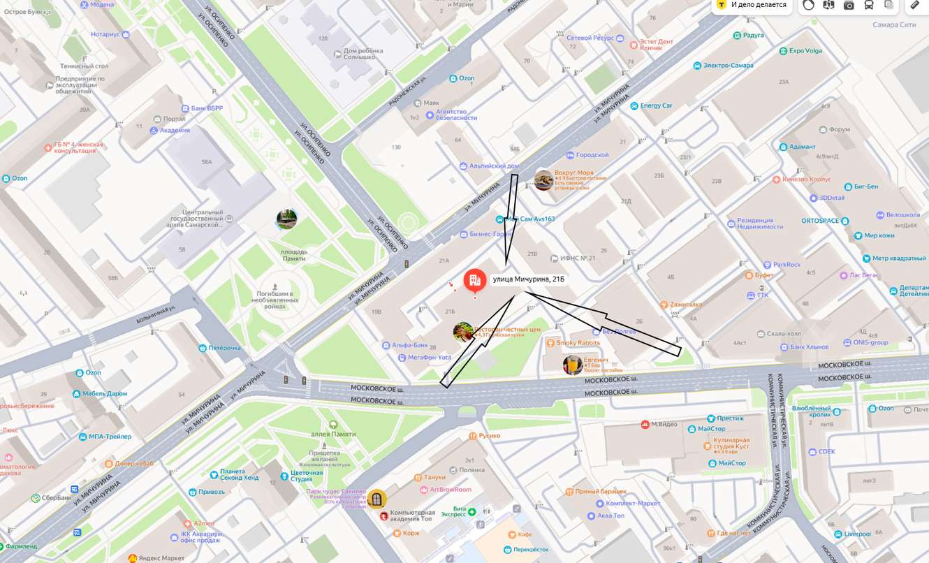 Аренда коммерческой недвижимости, 14м <sup>2</sup>, Самара, Мичурина улица,  21Б