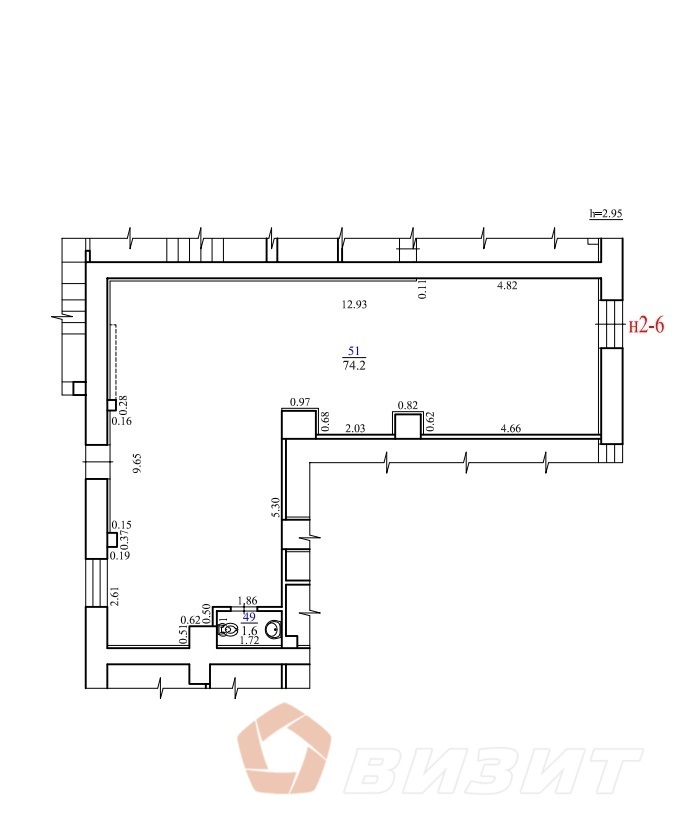 Аренда коммерческой недвижимости, 75м <sup>2</sup>, Самара, Александра Матросова улица,  15