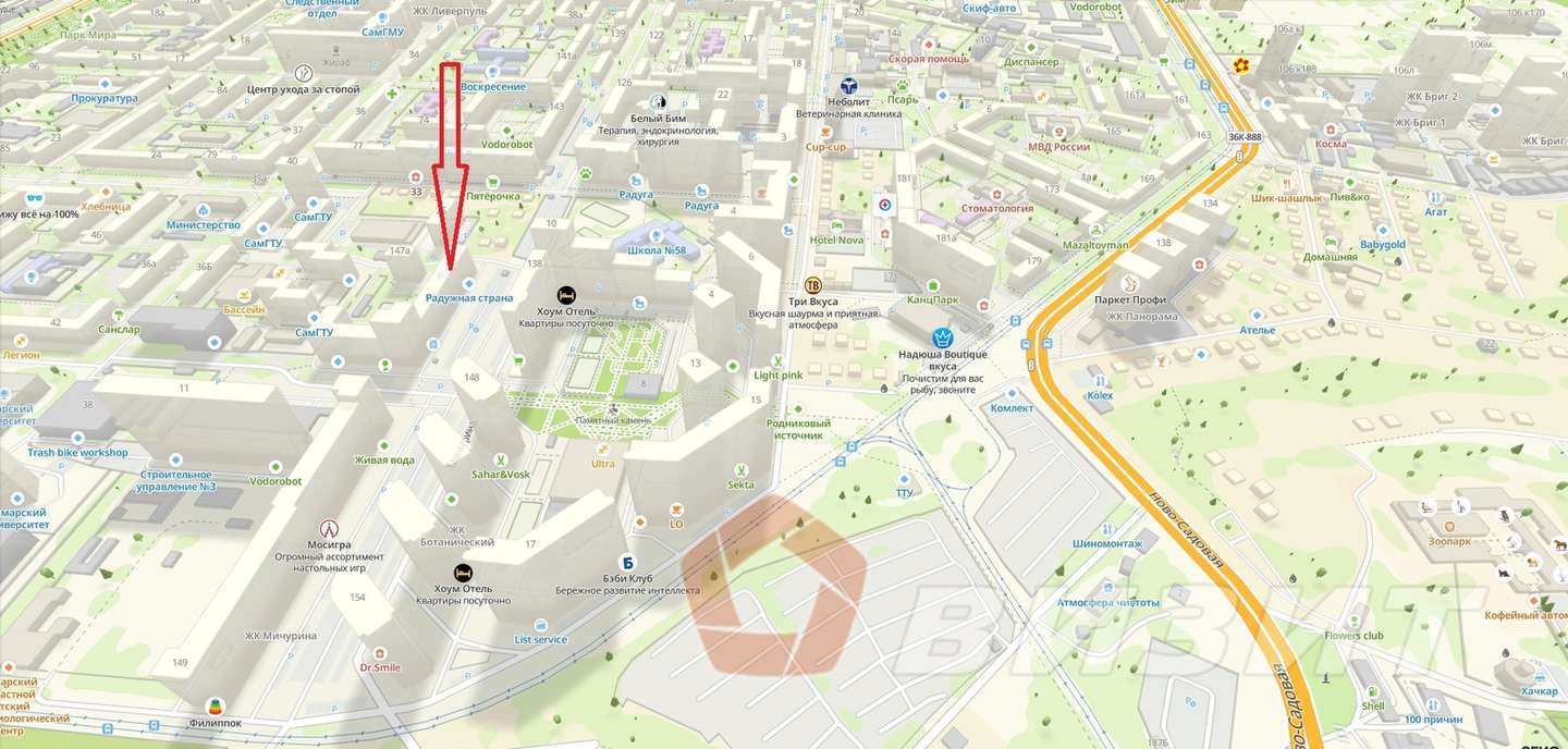 Аренда коммерческой недвижимости, 101м <sup>2</sup>, Самара, Мичурина улица,  147