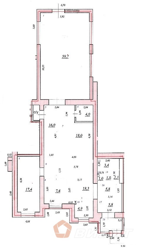 Аренда коммерческой недвижимости, 168м <sup>2</sup>, Самара, Киевская улица,  10