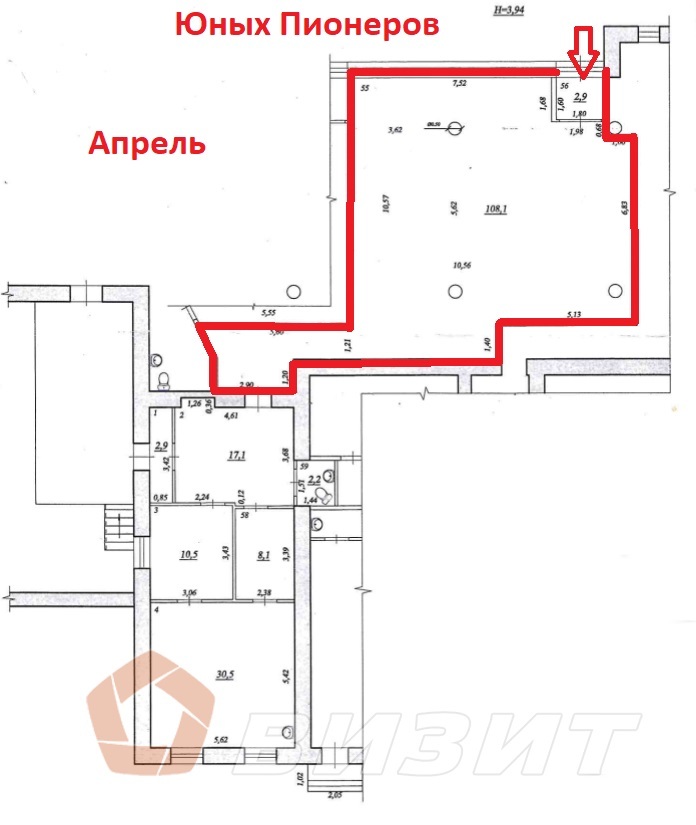 Аренда коммерческой недвижимости, 118м <sup>2</sup>, Самара, Юных Пионеров проспект,  142