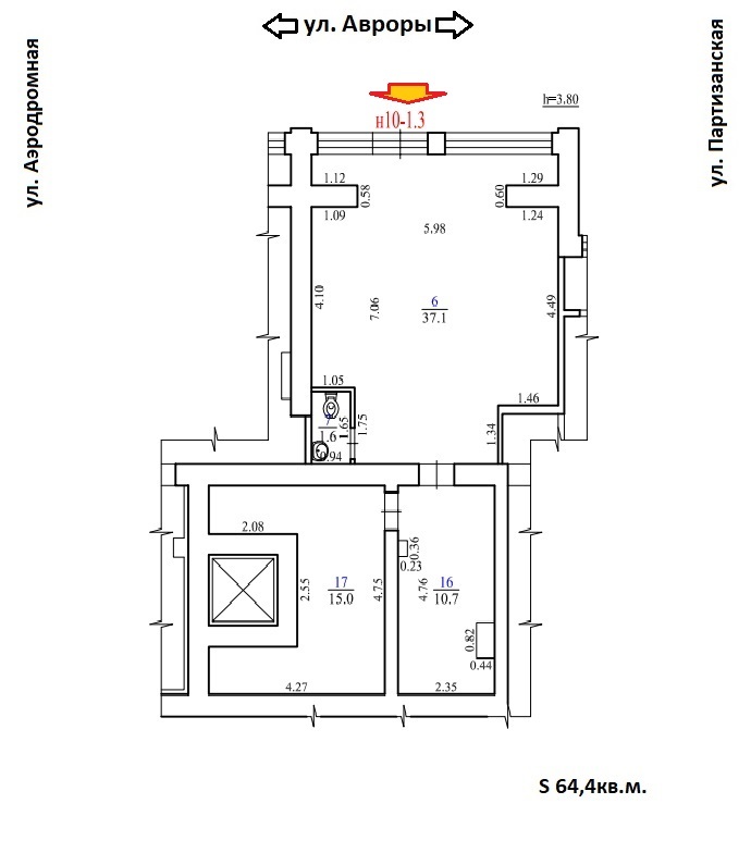 Продажа коммерческой недвижимости, 64м <sup>2</sup>, Самара, Авроры улица,  68