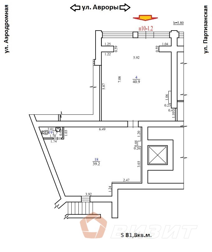 Аренда коммерческой недвижимости, 81м <sup>2</sup>, Самара, Авроры улица,  68