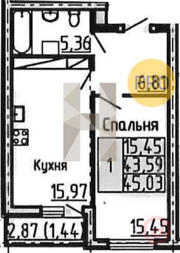 Продажа 1-комнатной новостройки, Самара, Пролетарская улица,  150