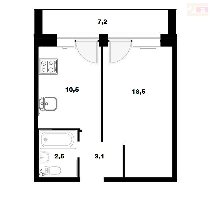 Продажа 1-комнатной квартиры, Самара, Красных Коммунаров улица,  15